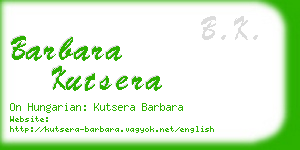 barbara kutsera business card